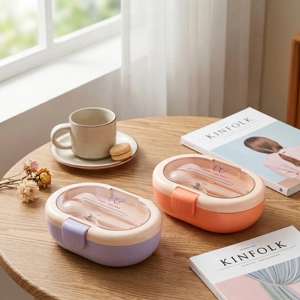 Food Storage With Dividers - Boîte à bento en plastique avec