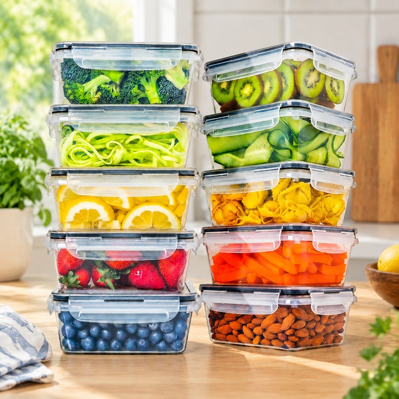 Food Storage Labels - Ensemble de 10 contenants de rangement