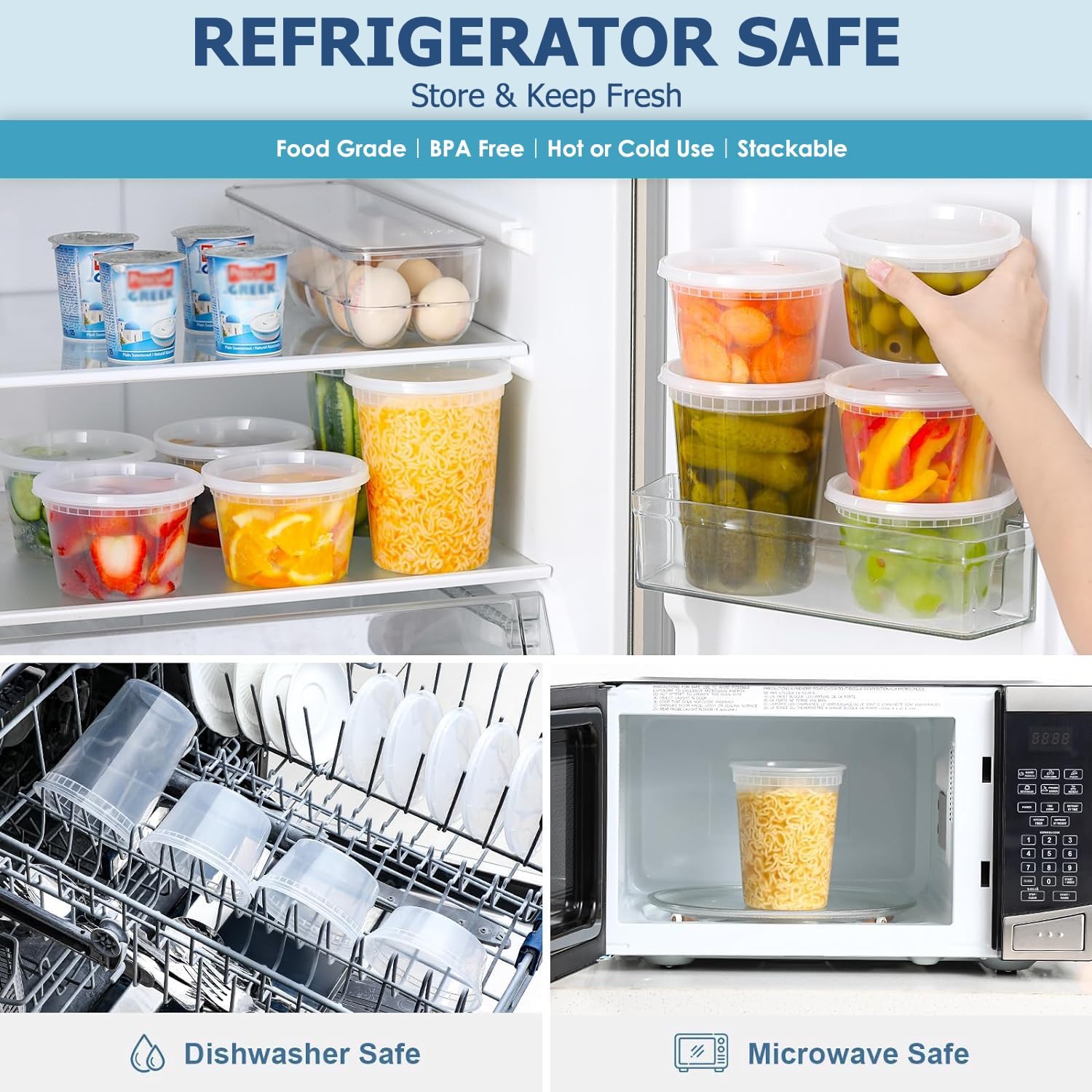 24 pièces conteneurs de stocka - Food Storage Meals avis et prix