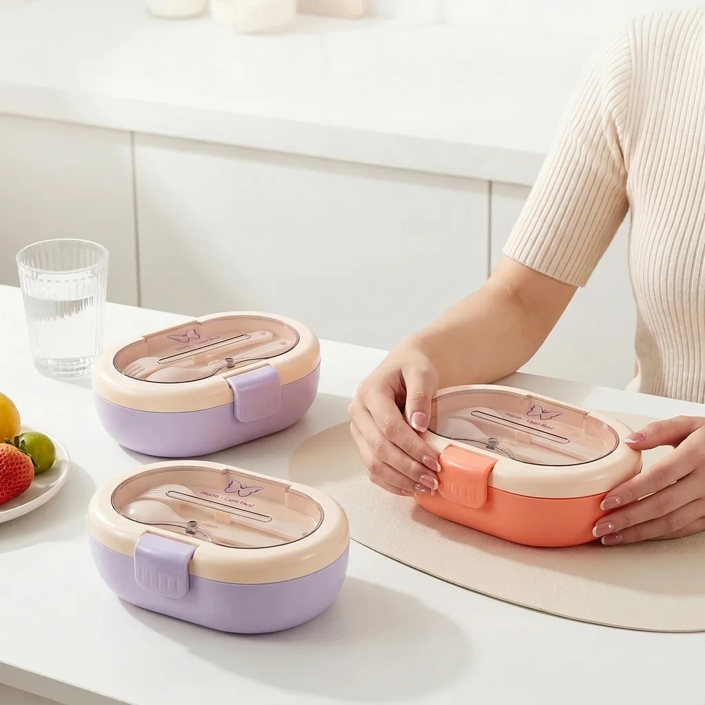 Boîte à bento en plastique ave - Food Storage With Dividers avis et prix